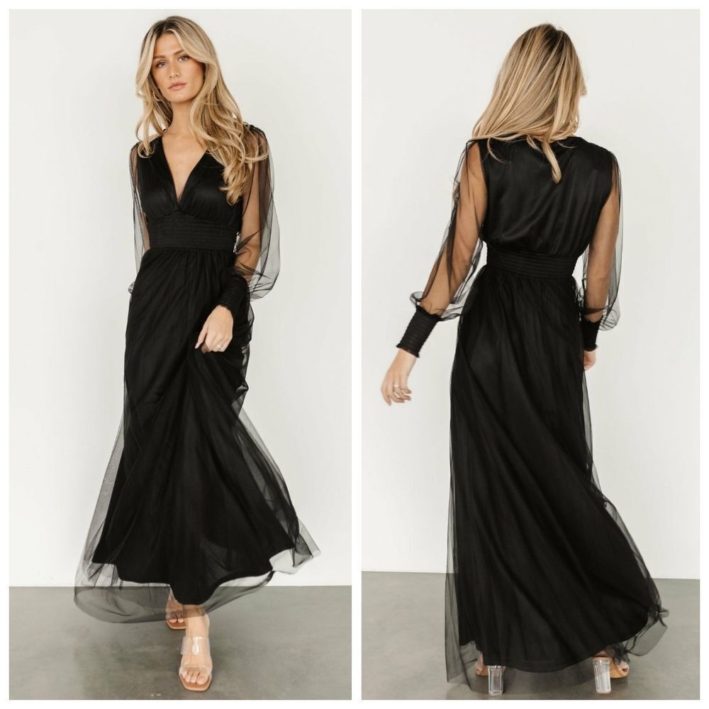 Baltic Born Black Layla Tulle Maxi Dress